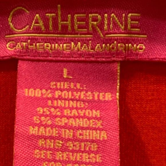 Catherine Malandrino Coral Color Sheer Overlay Dress - Picture 3 of 6